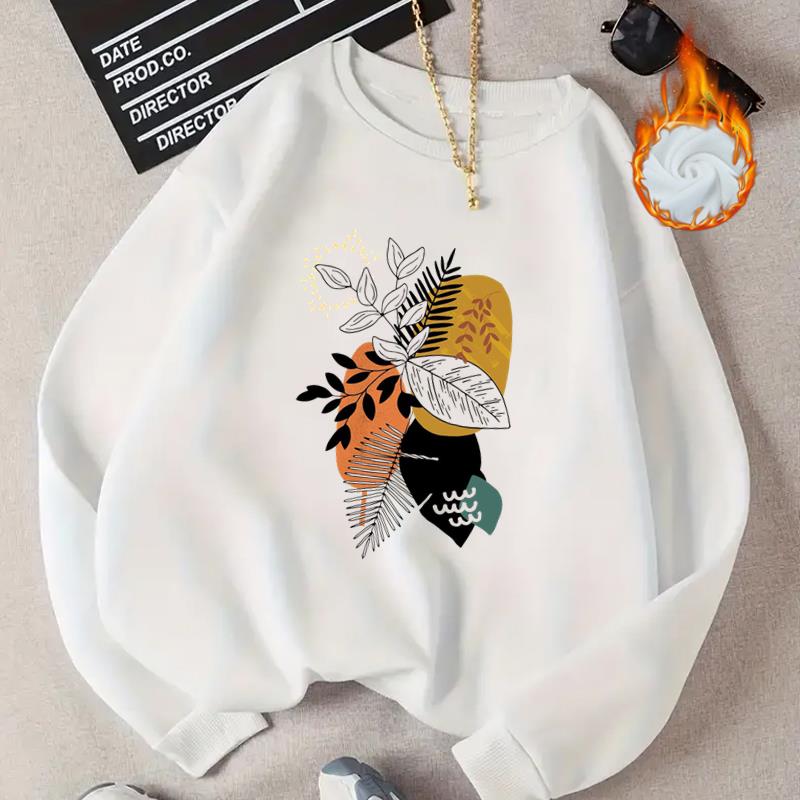 

(Азиатский размер) Женские повседневные пуловеры в акварельном стиле с милым принтом 90-х годов, осень-осень-зима, женская весенняя флисовая одежда, модные толстовки с графическим рисунком