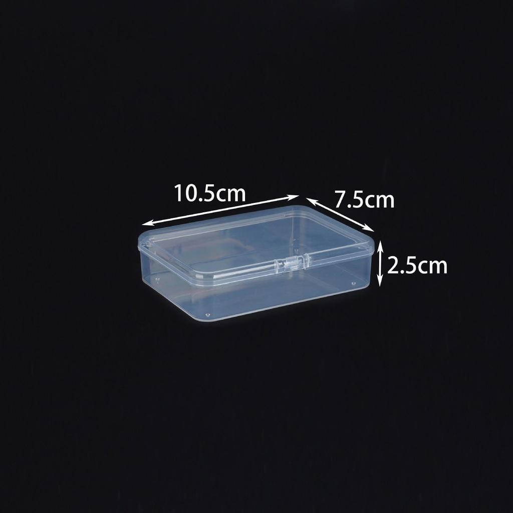 Transparent Rectangle PP Plastic Storage Box for Hardware & Electronic Components