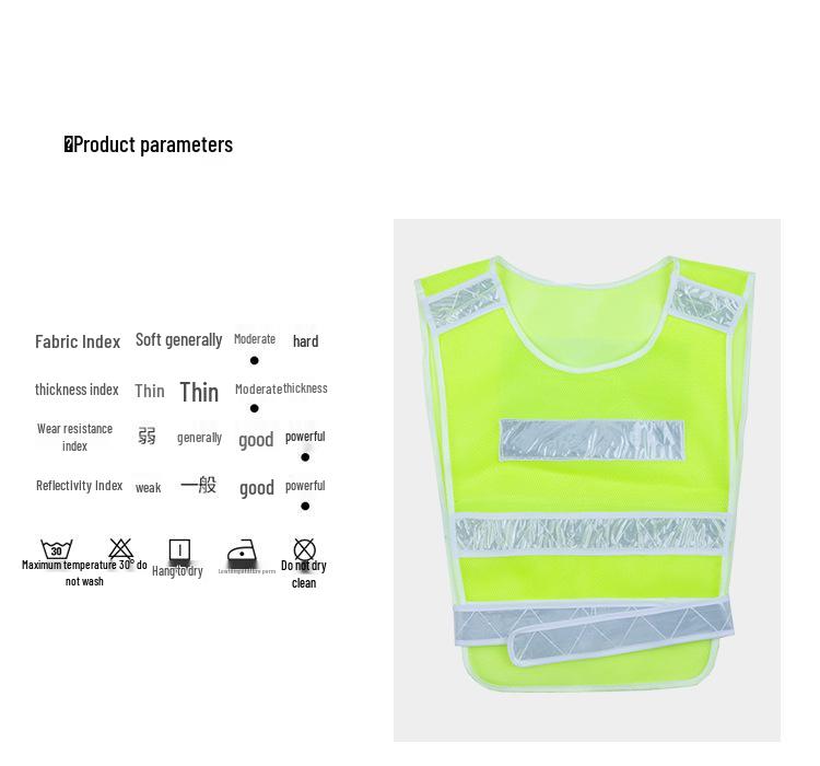 Breathable Mesh Reflective Safety Vest for Construction and Traffic Inspections