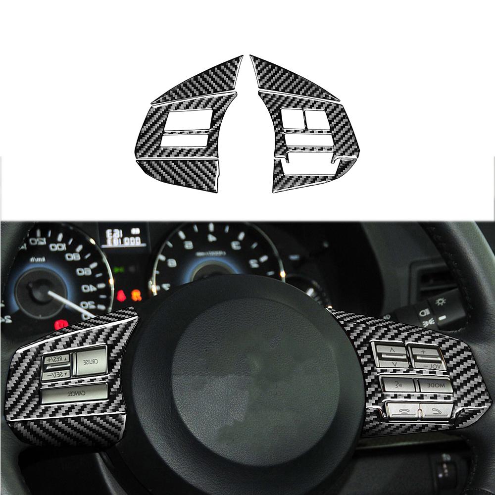 For Subaru Legacy 2010-2014 Real Carbon Fiber Car Button Switch Panel Cover Trim Sticker Car Interior Accessories
