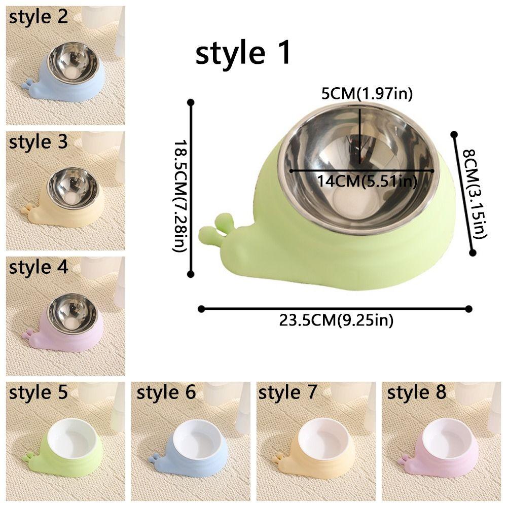 Stainless Steel Pet Cat Feeder Bowl Anti-spill Anti-leakage Cat Water Feeder Non-slip Snail Shap Food Storage Container Home