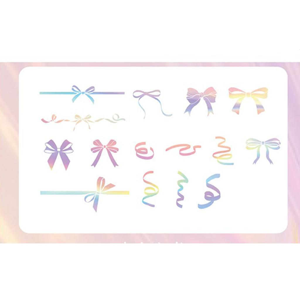 45pcs Bowknot Scrapbook Stickers Cute Strong Adhesion PET Planner Stickers Decal for Diary Photo