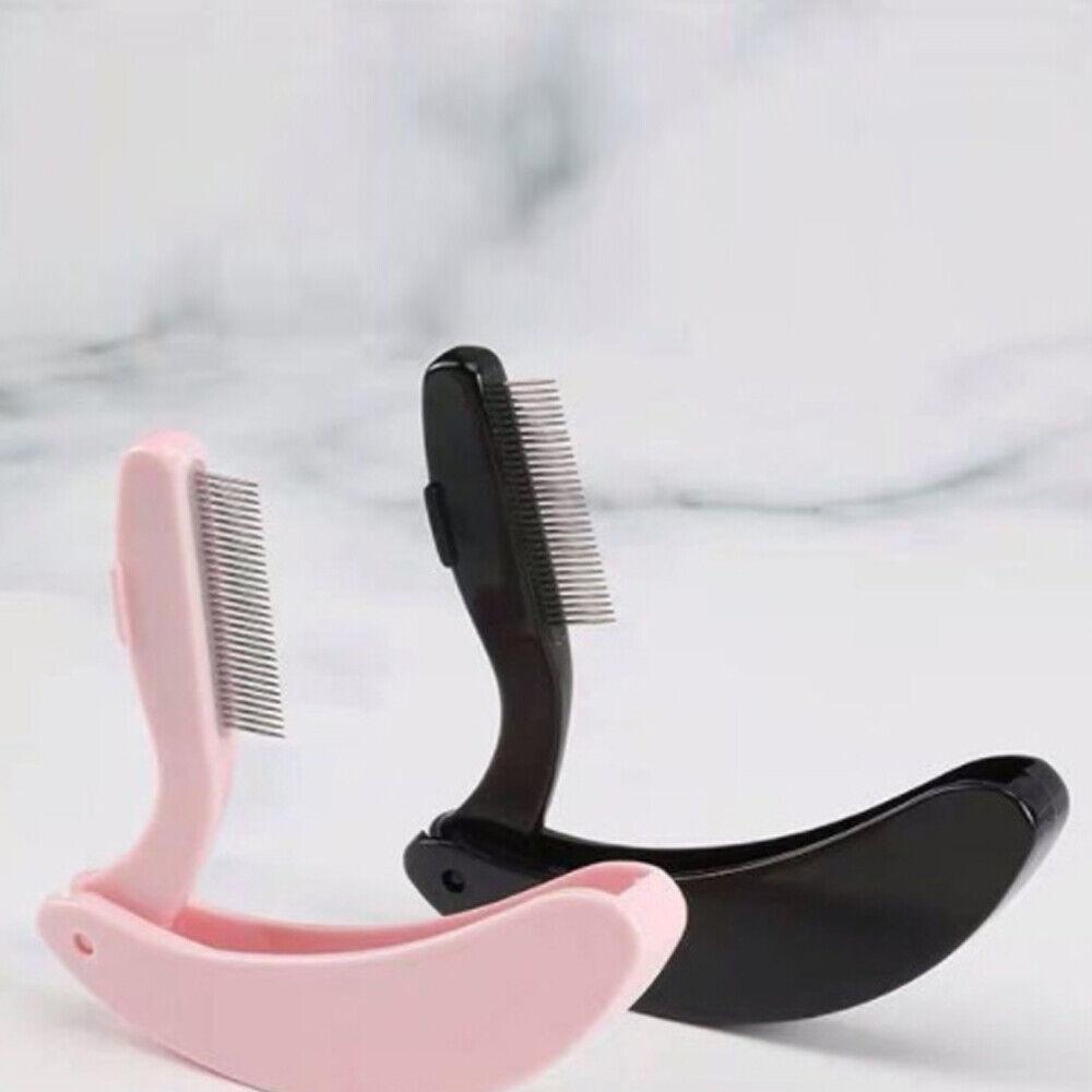 1PC Foldable Eyelash Comb Metal Eyebrow Brush Tool Mascara Separator Lash