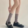 Women Vintage Style Casual Mid Calf Socks Lace Hollow Out Calf Socks Thin Solid Color Pile Socks White Mesh Mid Calf Socks
