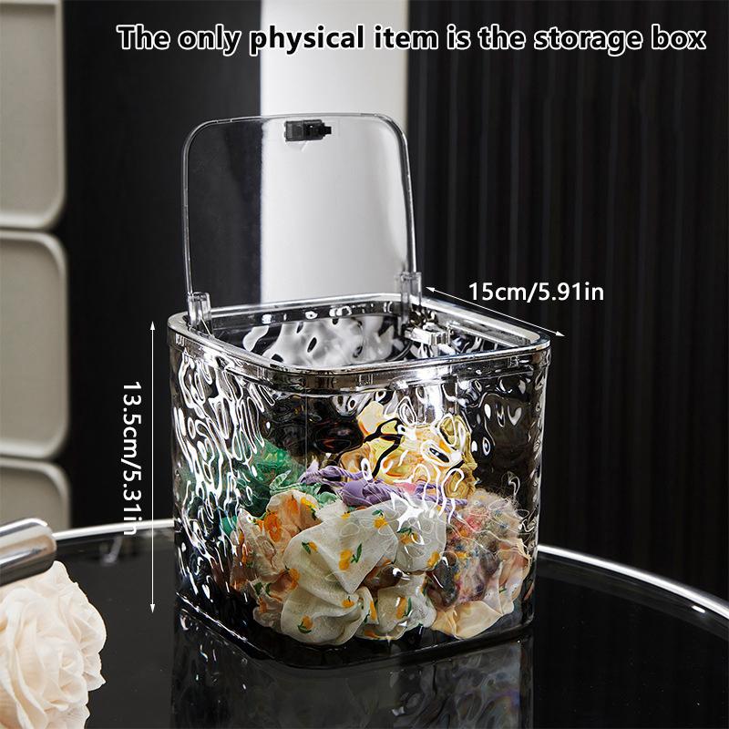 Hair Accessories Organizer Storage Box Clear Hair Tie Organizer For Headband Jewelry Container Desktop Storage Box