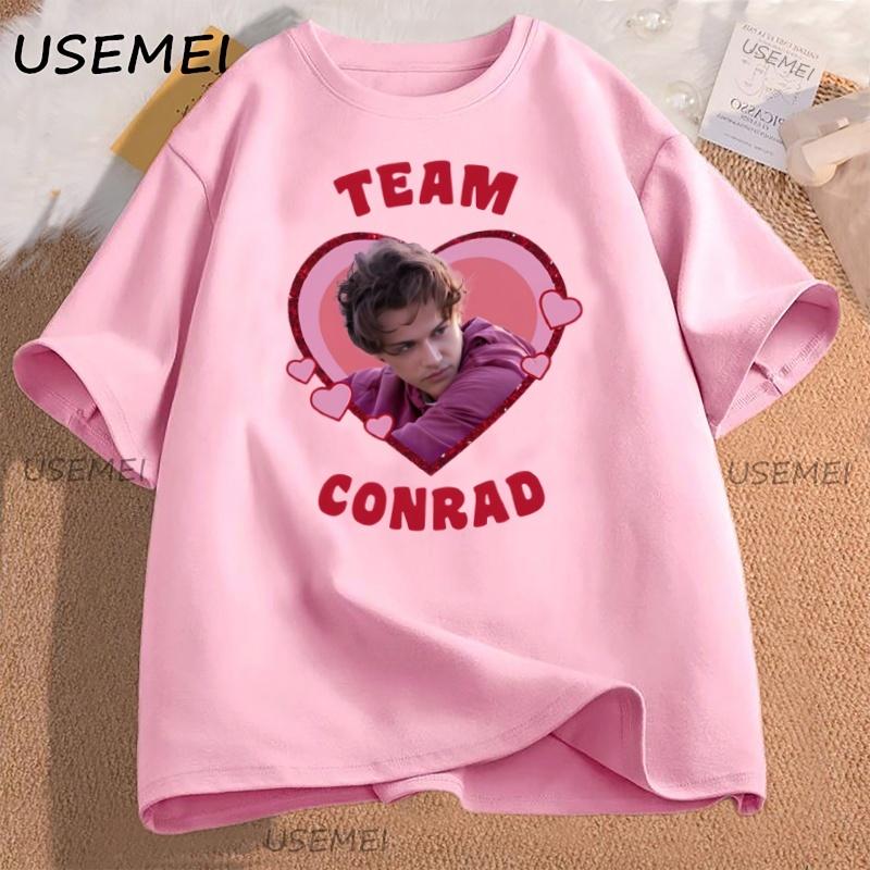 Team Conrad Cousins Beach Tshirt Y2k Cotton Short Sleeve Round Neck Tees TSITP Casual Loose Soft Graphic Tees Women Clothes