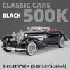 Retro-Stil 1:24 Oldtimermodelle aus Legierung, klassische 500K- und CLK-GTR-Serie, geeignet für junge Leute zum Sammeln und Ausstellen von Geschenken und Spielzeugen für Jungen