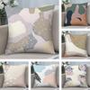 Morandi Color Pattern INS Cushion Cover Plush Fabric Soft DoubleSided Printed Sofa Warm Winter Home Child Gift Pillow Case