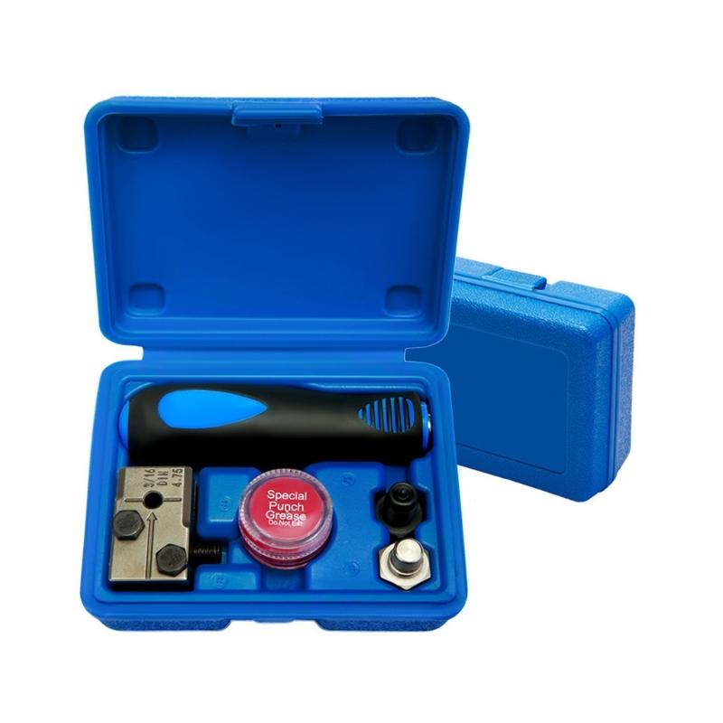 3/16in 4.75mm Manual Tubing Flaring Tool Set Car Brake Line Flaring Device Universal Tube Flare Tool with Storage Box
