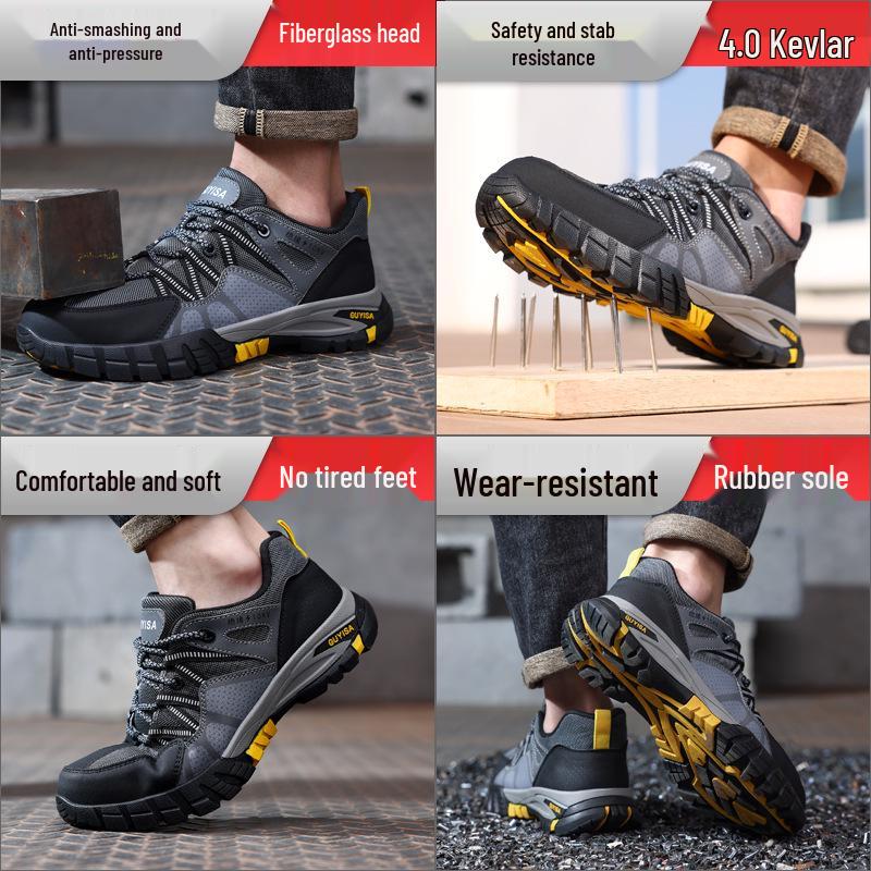 Insulated 10KV Electrician Shoes, Anti-Smash & Anti-Puncture, Fiberglass Toe, Wear-Resistant, Comfortable Protective Safety Shoes for Men.