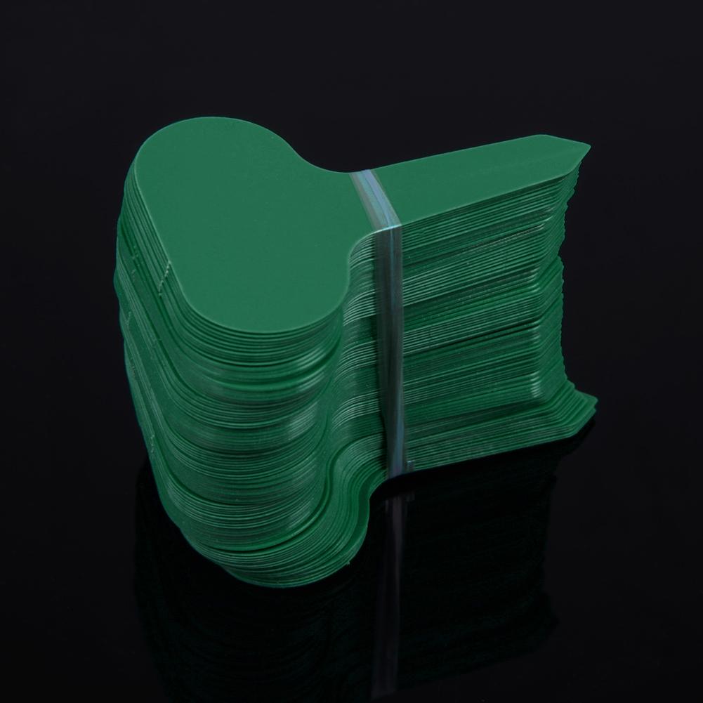 100Pcs T-Shape Garden Plant Labels Waterproof Plastic PVC Plant Tags Markers Nursery Garden Labels Seedling Tray Pots Decoration