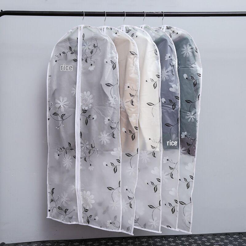 Transparent Waterproof Hanging Garment Bag - Dustproof, Moisture-Proof, Washable Suit & Coat Cover