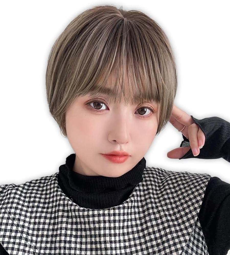 

Brightlara Women s Short Bob Wig with Cool Touch, Full Wig (hf1956-RB-S)