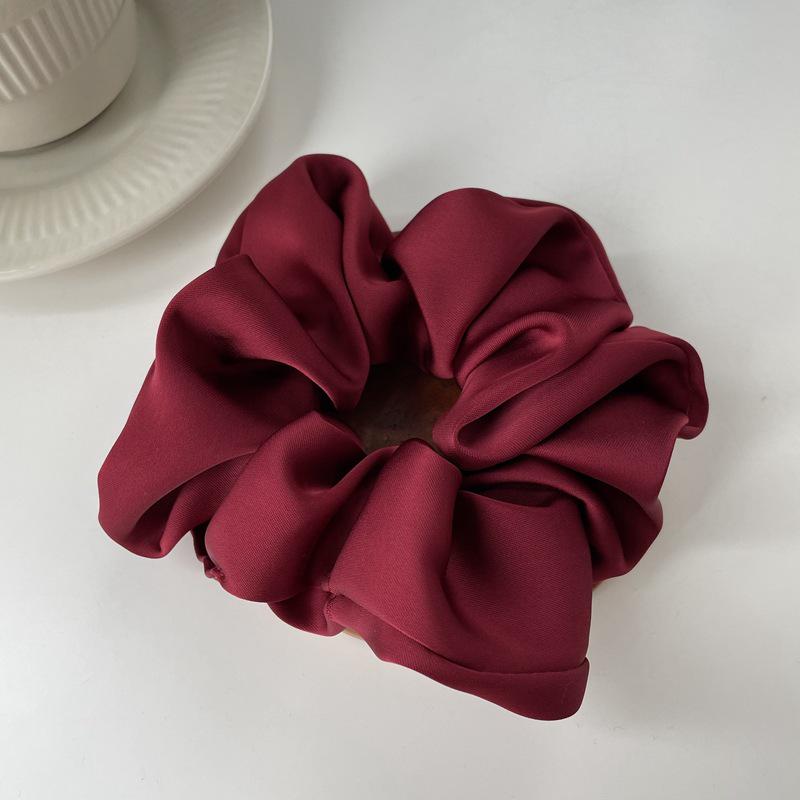 Luxury Satin Hair Tie: High-End French Design, Korean Leather Style
