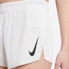 Nike Dri-FIT ADV Logo Print Side Split Fitness Shorts Women Shorts White CZ9399-100