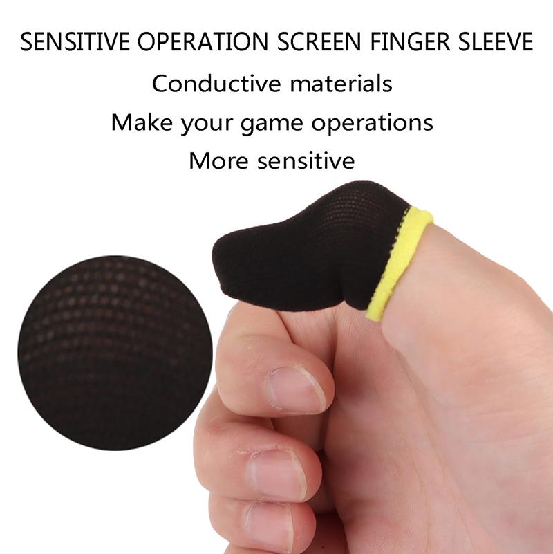 1 Pair  Mobile Game Sweat-Proof Fingers Gloves Touch Screen Thumbs Finger Sleeve