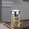 GIANXI Double-Layer Borosilicate Glass Tea Infuser Cup with Handle