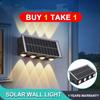 Mini Solar Led Wall Light Outdoor Waterproof Warm Garden Decoration Led Wall Lamp Fence Lights 1/2Pcs