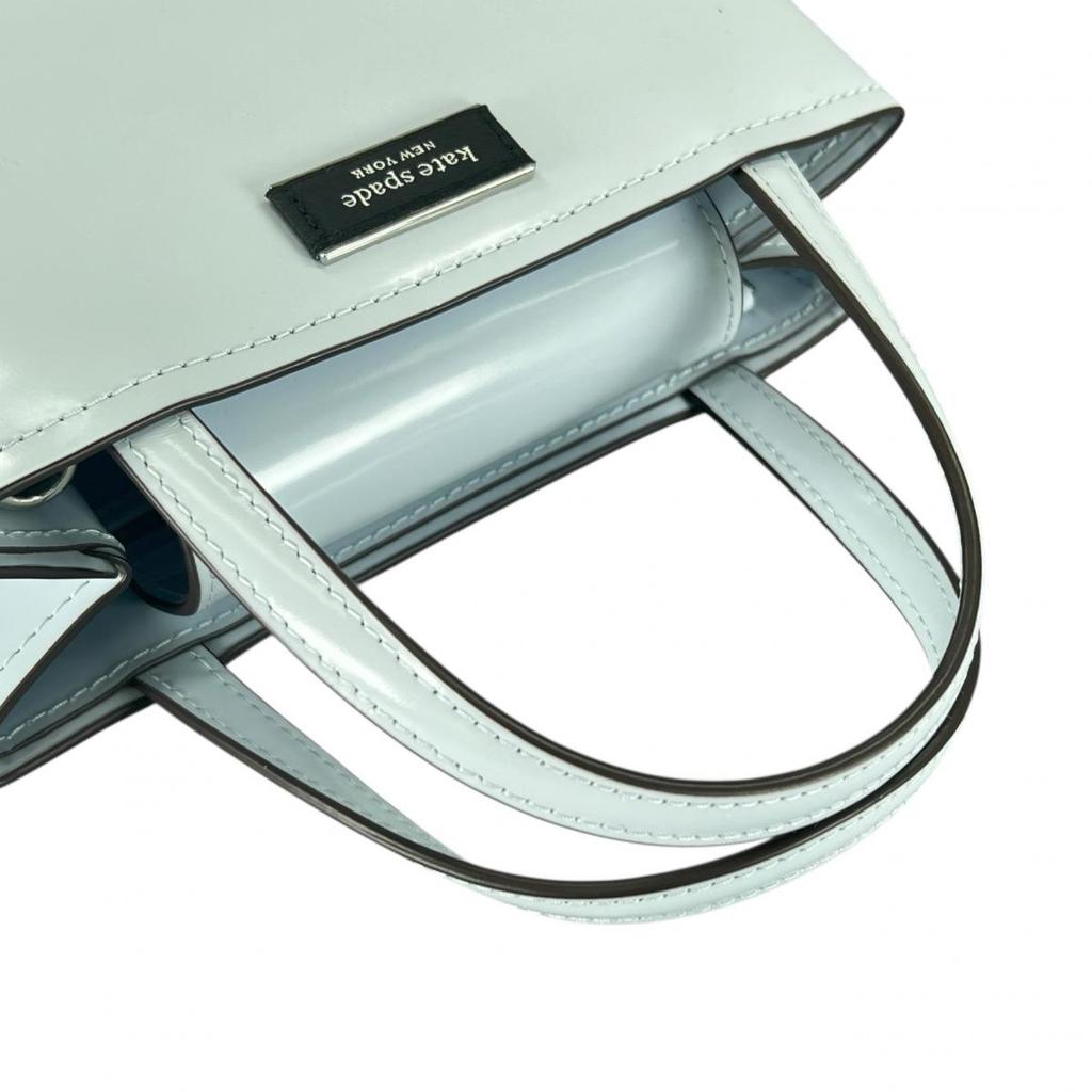 Kate Spade Sam Icon Shoulder Bag Handbag Leather Light Blue Women KB1630084 Used