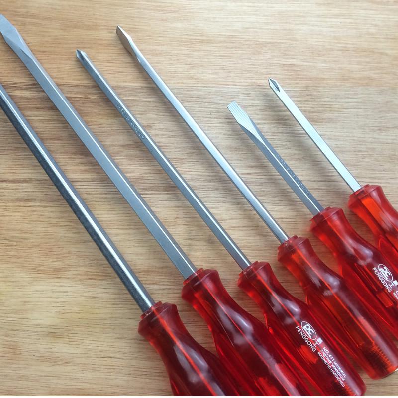 Hammerable Through-Tang Screwdriver with Flathead & Phillips Bits