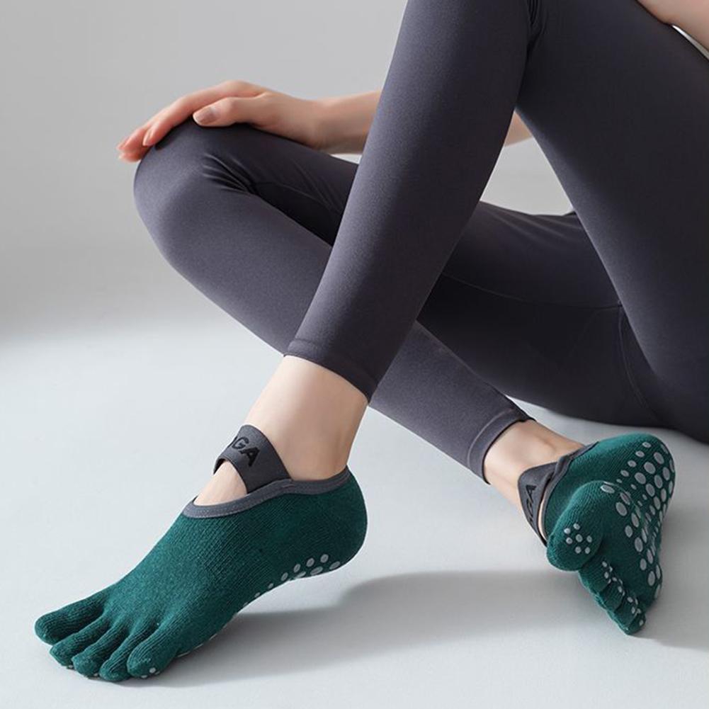 Damen Five-Finger Yoga-Socken Anti-Rutsch Ballettsocken Elastisches Fußgewölbe-Stützband Sorgt für einen sicheren Halt und verhindert ein Abrutschen