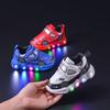 Kids' Light-Up Cartoon Car Sports Shoes with Velcro - Spring/Summer Collection