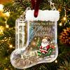 Christmas Party Gift for Friends Cash Stocking Money Holder Hanging Ornament Unique Acrylic Keepsake Ornament Xmas Tree Decoration Box