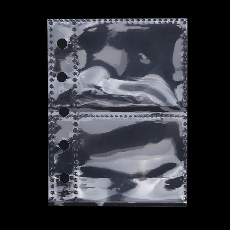 

Ten Inner Pages And One Pendant Five Hole Loose Leaf Album Star Chasing Three Inch Polaroid Storage Book Small Card Book For Collecting Photo And Card Two Squares прозорий