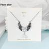 Angel's Wings Pearl Titanium Steel Necklace with Copper Pendant - Exquisite Women's Luxury Clavicle Chain Jewelry