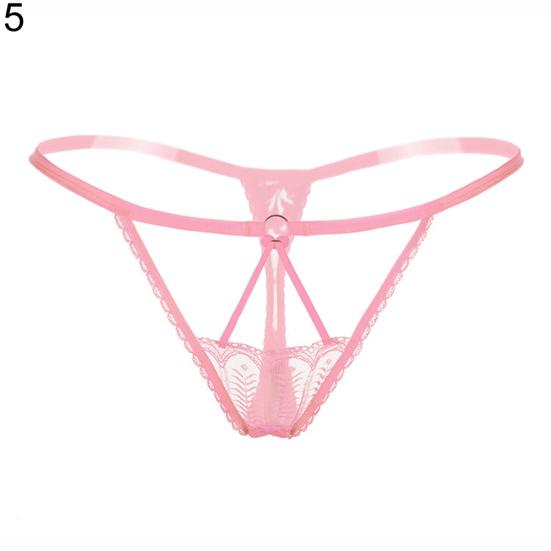 Sexy dentelle sangle G-String évider élastique string sous-vêtements femmes caleçons