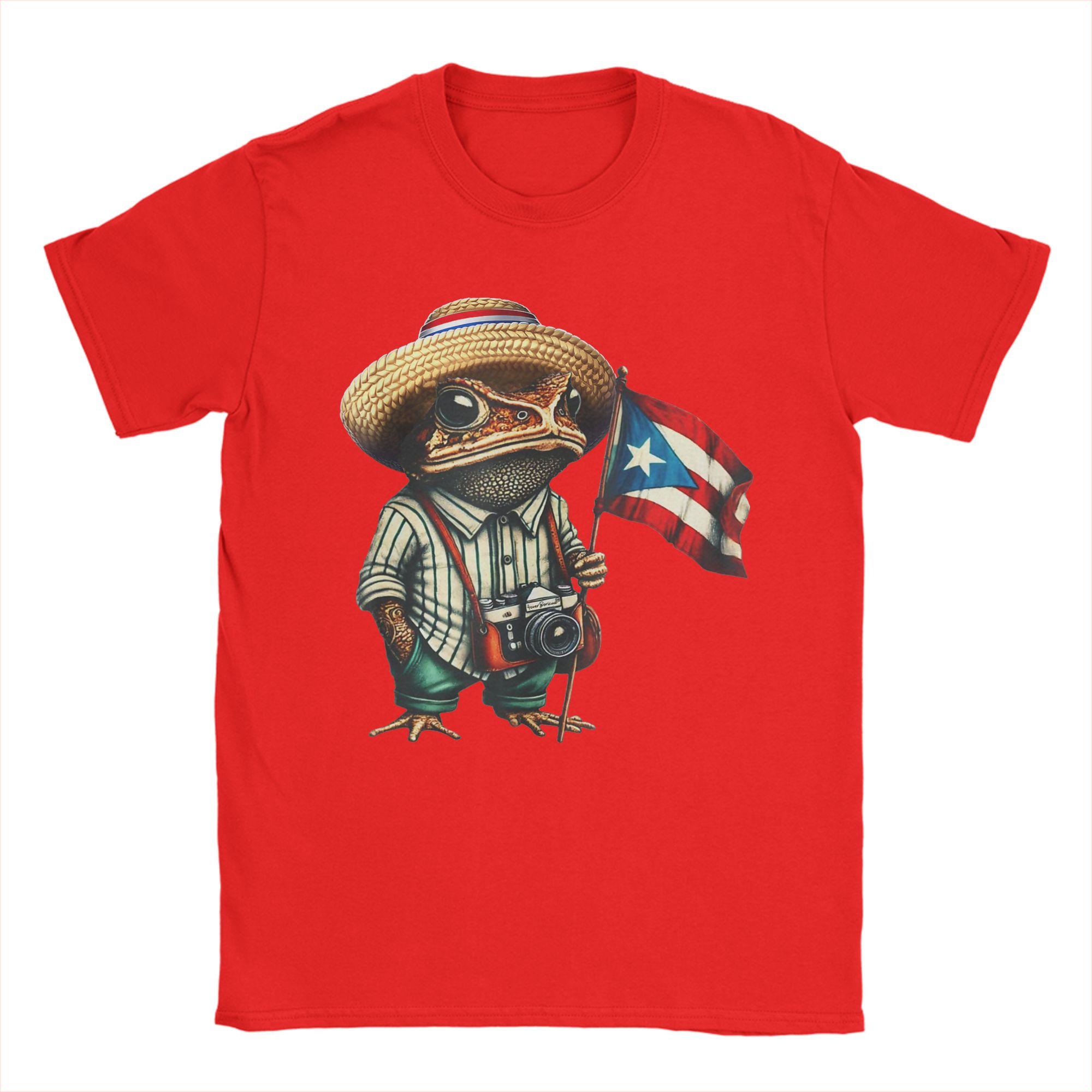 

Bad Bunny Puerto Rico Coqui Frog Boricua Puerto Rican Flag Taino TShirts for Men 100 Cotton Tee Short Sleeve T Shirts Clothes S