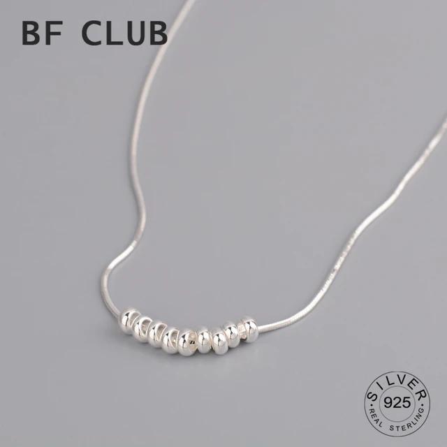 

Silver color Chain Choker Necklace For Women Trendy Fashion Ball Fine Jewelry Wedding Party Birthday Gift 40cm