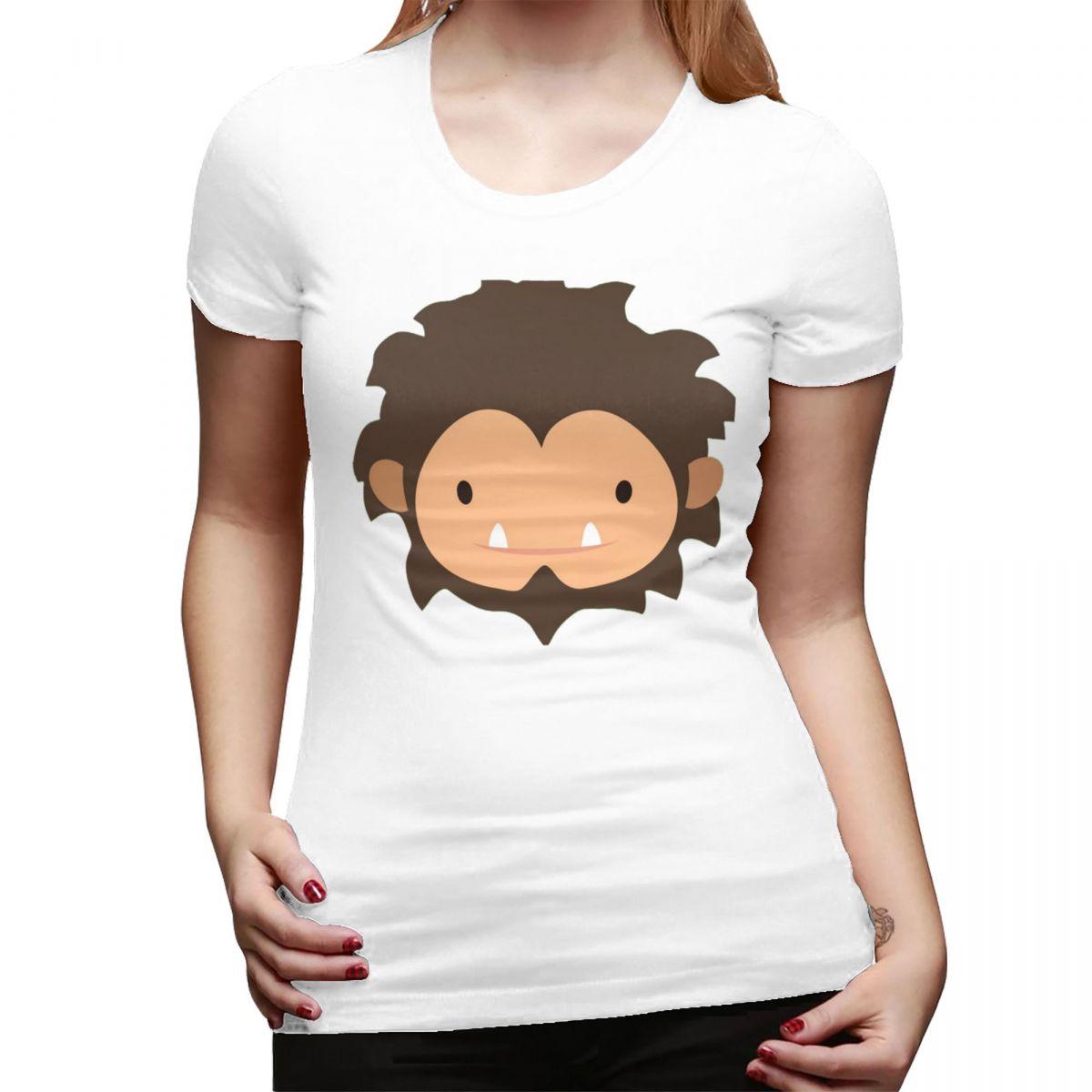 

Sneaky Sasquatch Big Head TShirt for Women Crew Neck Streetwear T Shirts Womens Short Sleeve Summer Clothes Tops S