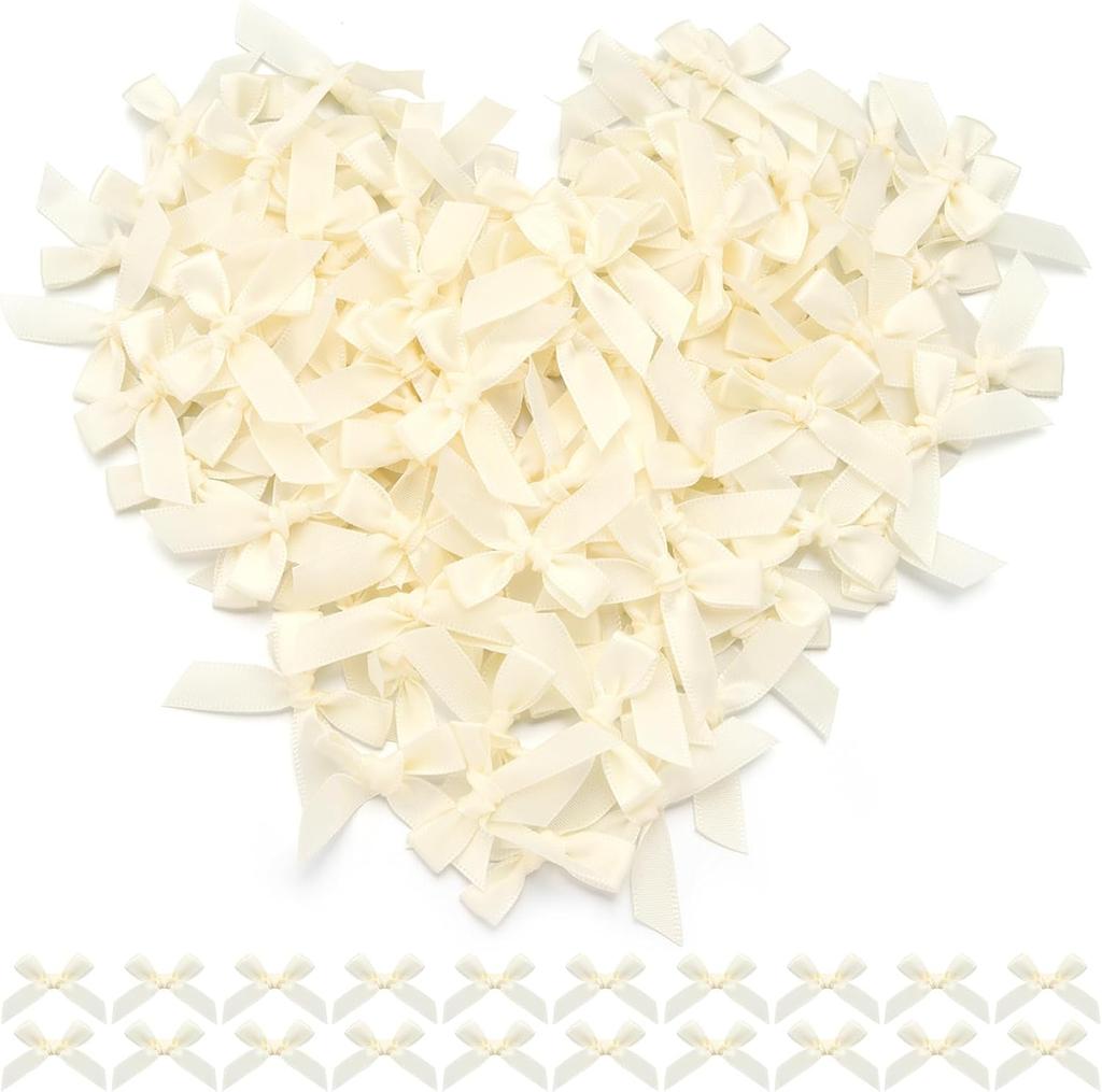 100 szt./partia Nowe Różowe Czarne Kokardy z Wstążki Mały Rozmiar Satynowe Kokardy z Wstążki Naszywki Aplikacje Dekoracja