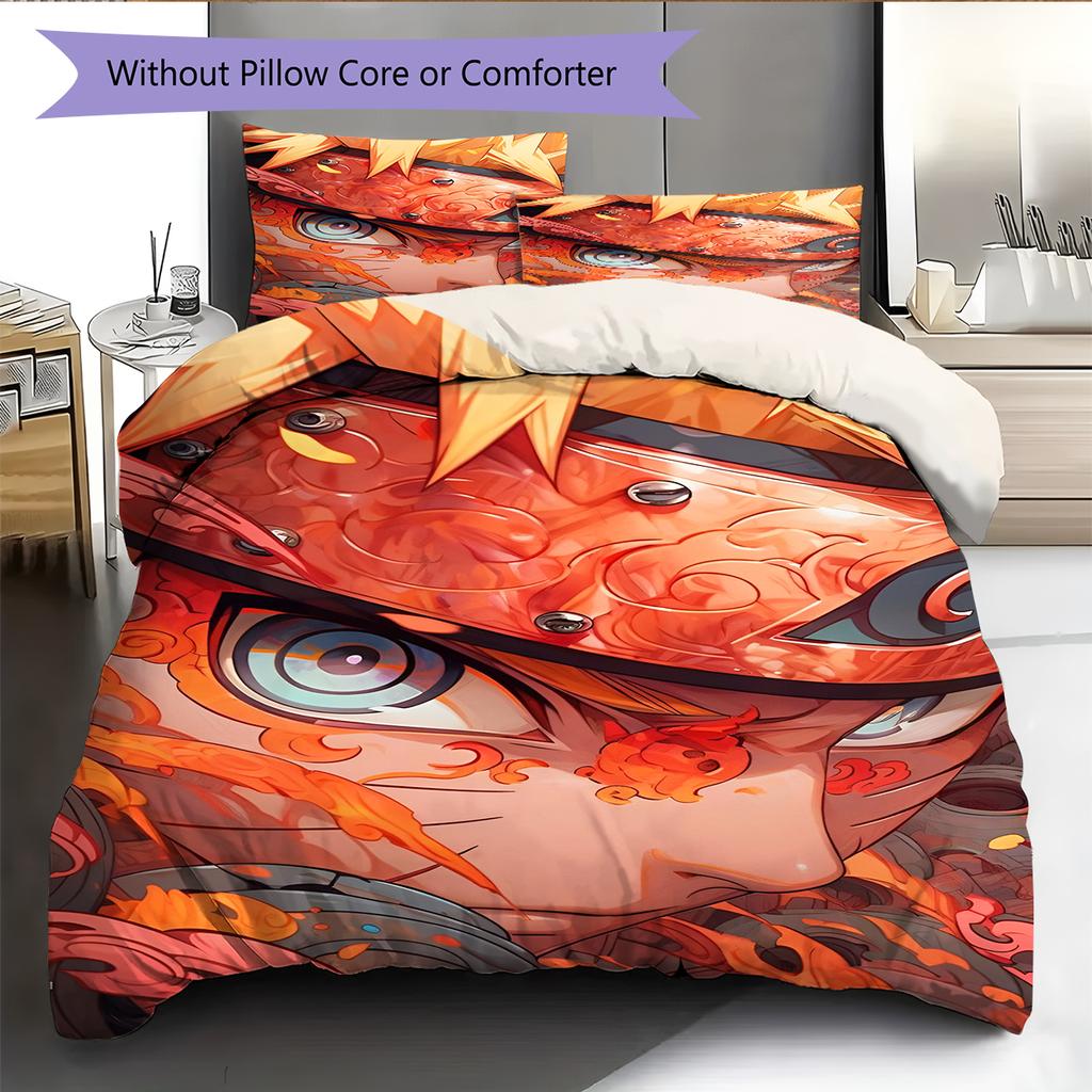 Cartoon Pattern Bedding Quilt Set Quilt Cover Pillowcase Home Decoration Birthday Gift (1 * Duvet Cover + 2 * Pillowcase, Without Core)