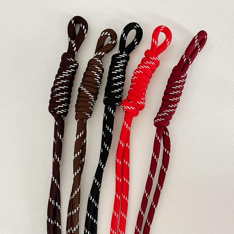 Colorful Braided Lanyard Metal Anti-Lost Knot Nylon Rope Keyring Charm Cord for Car Keychain Backpack Pendant Bag Accessories