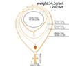 Salircon 4Pcs/set Punk Jesus Cross Imitation Pearl Pendant Necklace Women Vintage Gold Color Geometric Chains Y2K Jewelry Gifts