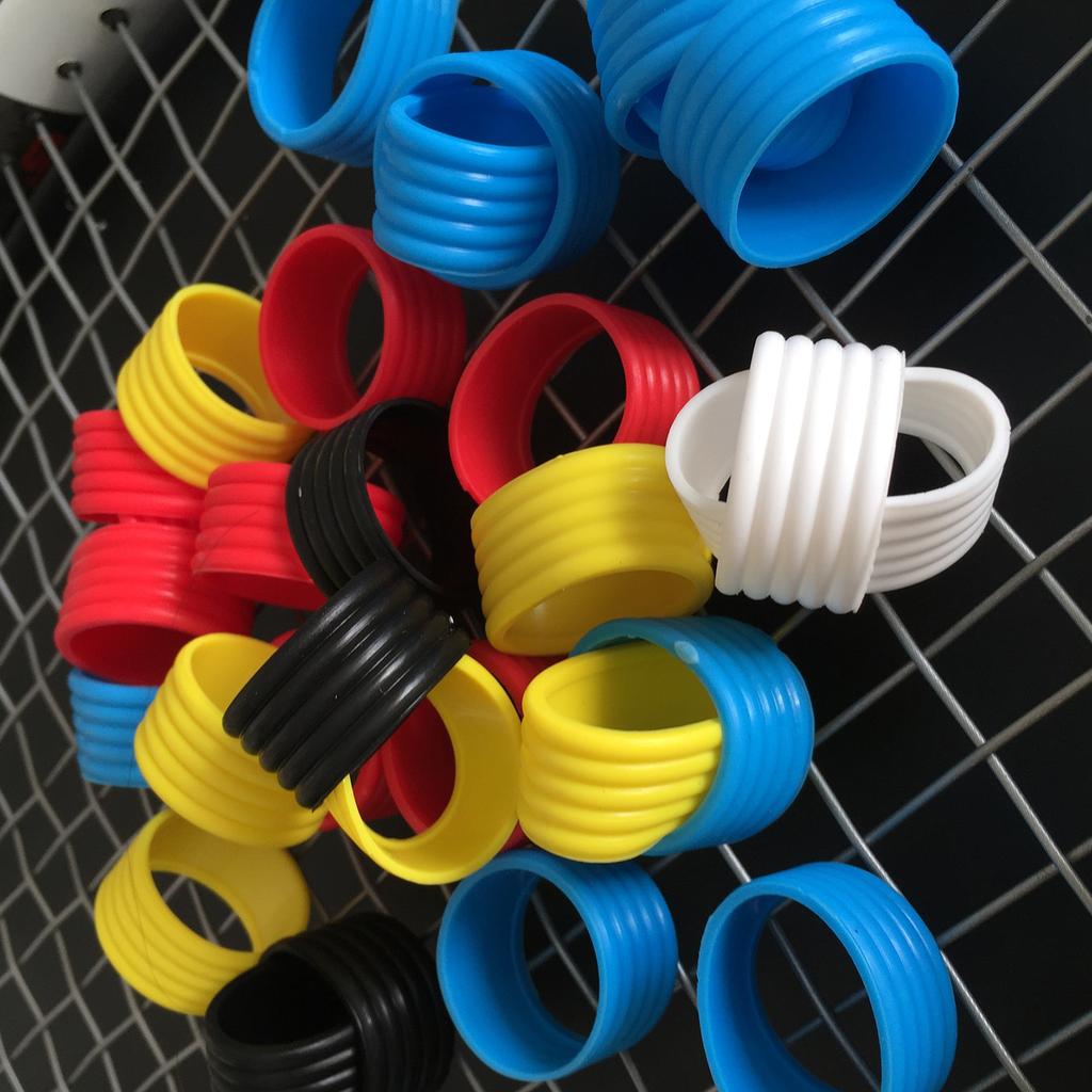 4Pcs Tennis Racket Grip Rings Racket Fixed Rings Grip Tape for Tennis Racket Handle Tacky Tennis Racket Grip Bands Set