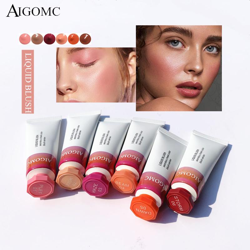 6 Color Blush Red Milk GelLiquid Blush Rouge Obedience Nature10ml