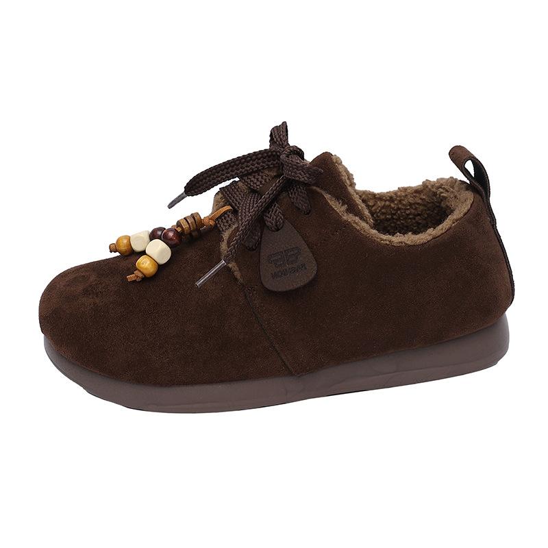 Women's large size soft elastic winter warm cold padded snow boots non-slip wear outdoor casual sneakers cotton shoes