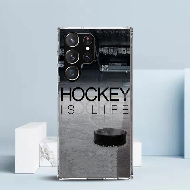 Ice Hockey Rink Sport Phone Case For Samsung Galaxy S24 S25 Edge S26 Ultra S22 S23 Plus S21 + S20 FE Soft TPU Back Cover Galaxy