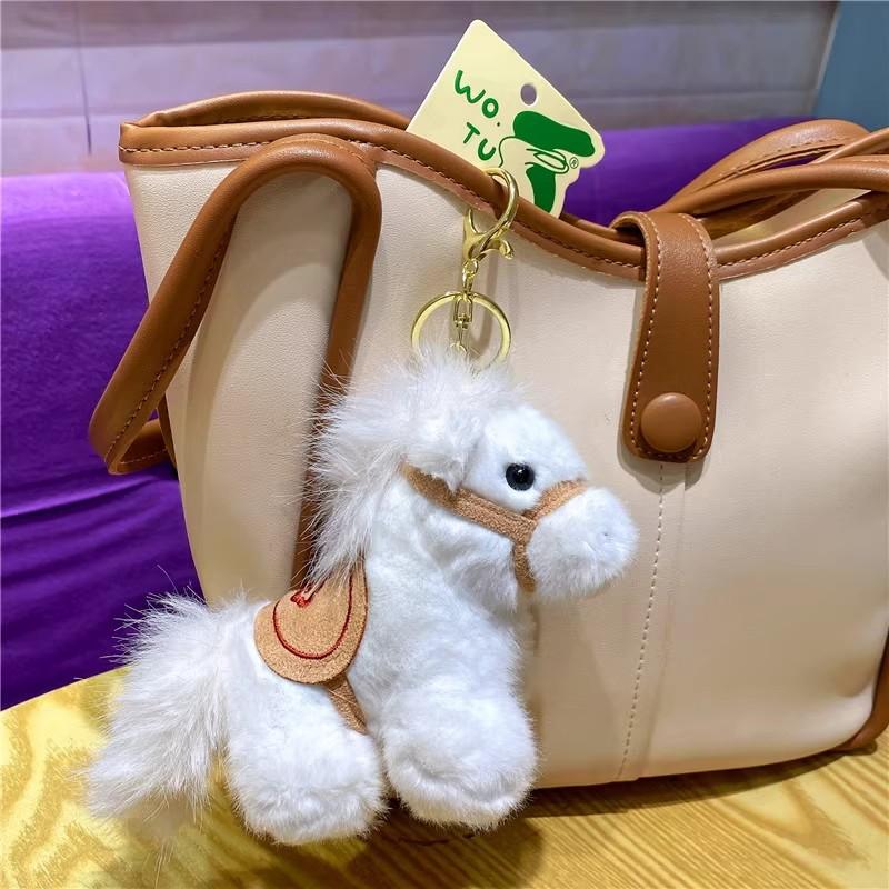 Horse Plush Keychain for Bags Horse Year Keychain on The Phone New Year Party Favors Chinese New Year 2026 Gifts