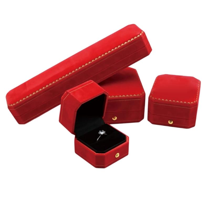 Velvets Accessory Organizer for Necklace Bracelet Ring Brooch Stylish Jewelry Storage Box Soft Lining Accessories Holder