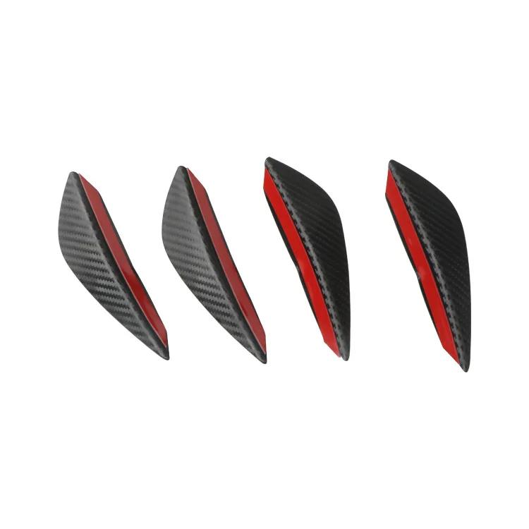 4/6pcs universal Front Bumper Lip Decoration Diffuser Splitter Fins Body Spoiler Canards Valence Chin Car Tuning Canard Decor