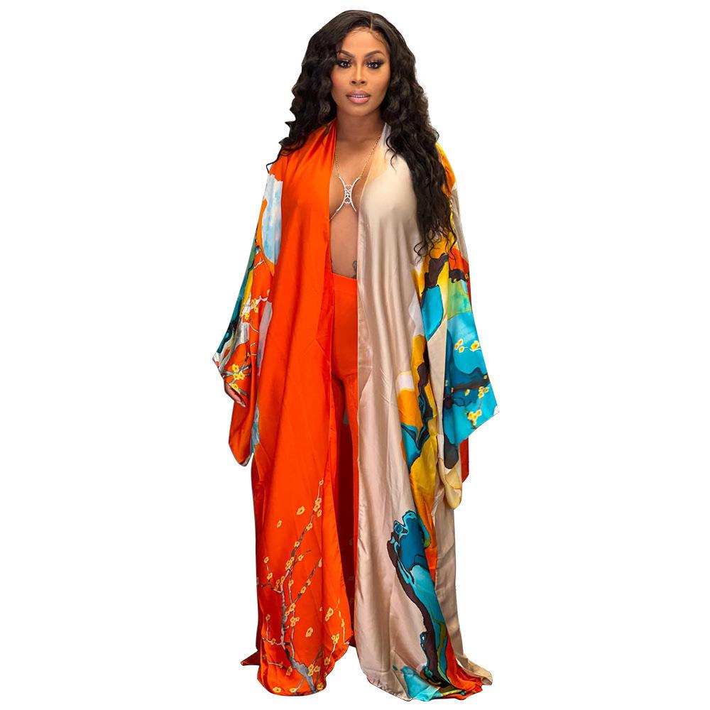 New Women's Multi-Color One Size Cover-Up with Modern Print
