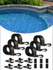 Solar Cover Attachment Kit Pool Cover Attachment Fastener Universal Solar Blanket Cover Reels Straps for Ground Swimming Pools