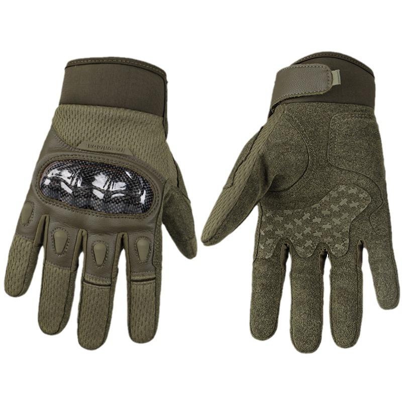 New Tactical Gloves CS Anti-collision Carbon Fiber Shell Anti Fall Anti Slip Wear Resistant Five Finger Sun Protection Touch Screen Riding Gloves