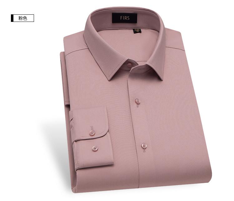 [Cool Modal] Spring and Autumn Skin friendly Elastic Anti wrinkle Easy to Care for Collar Long sleeved Shirt