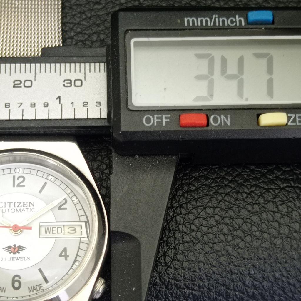 JAPAN MENS VINTAGE CITIZEN AUTOMATIC 8200 GREY COLOR DIAL WATCH A500289-2 R151b-a500289