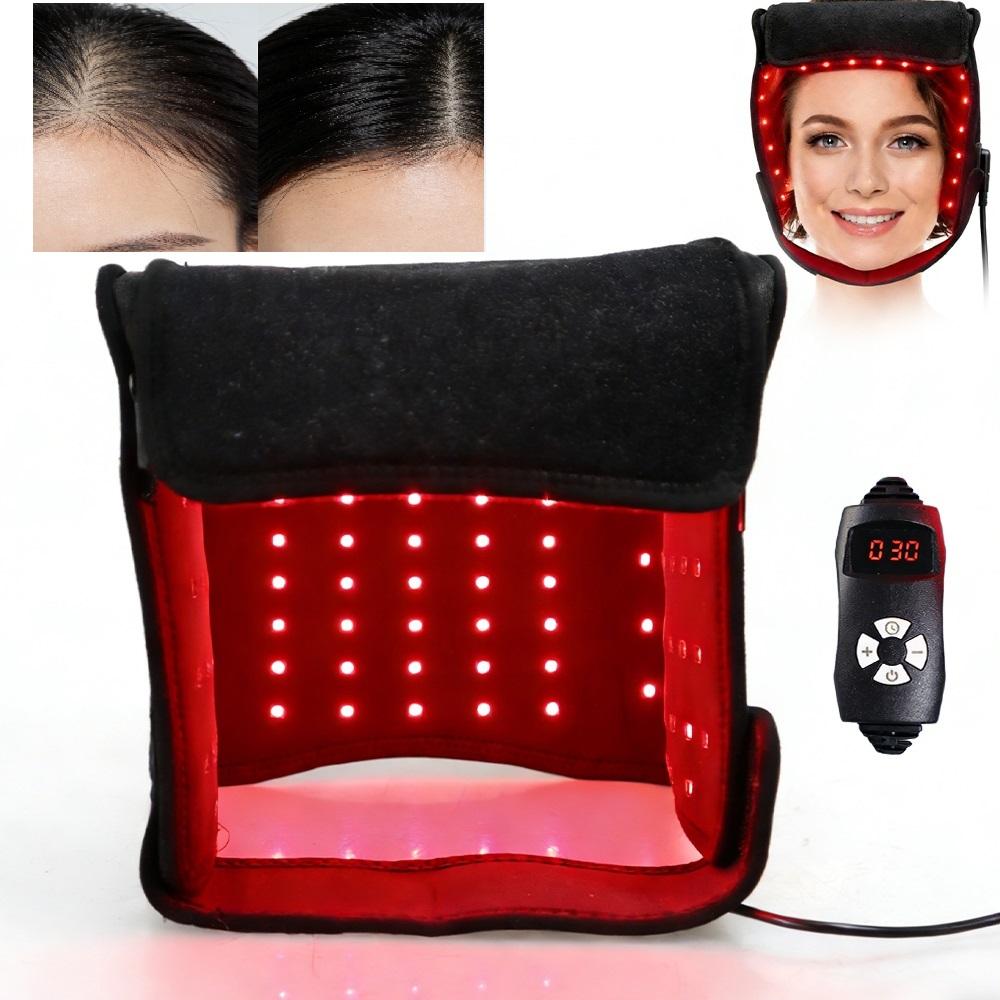 Red Light Therapy Cap 660nm & 850nm – Wireless LED Hair Growth & Scalp Care Device with 5 Brightness Levels & Timer, Rechargeable Wellness Cap